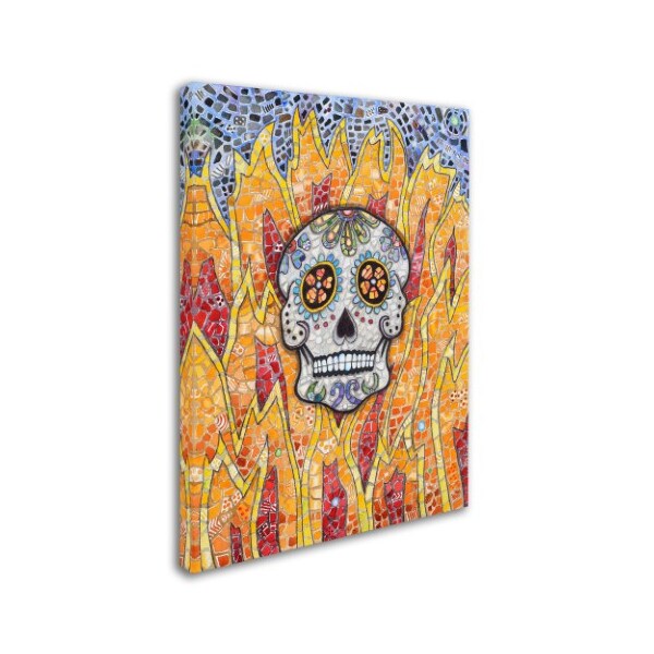 Charlsie Kelly 'Burning Skull' Canvas Art,35x47